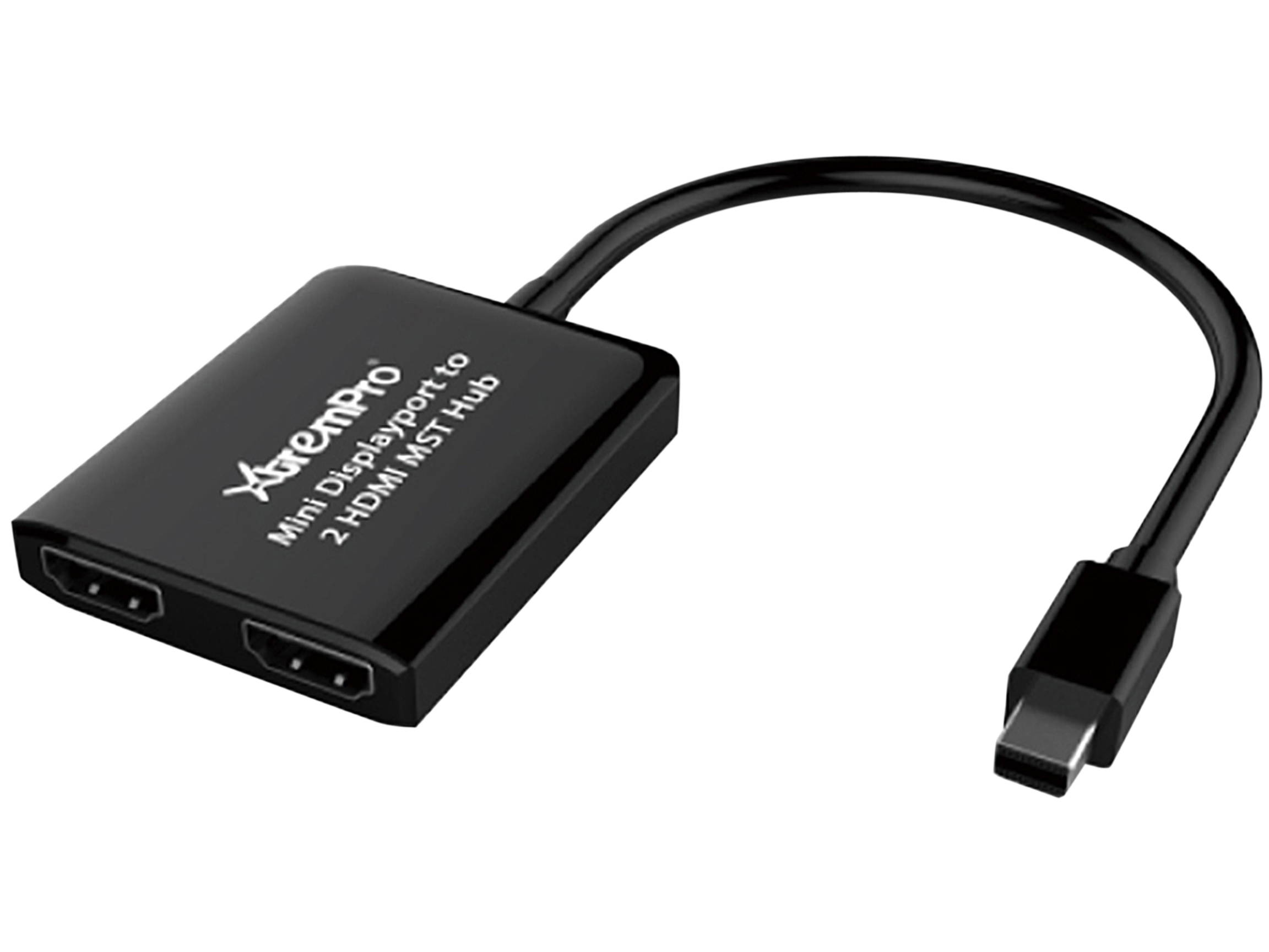 XtremPro MDP-2HMMST Mini DisplayPort to 2 HDMI MST Hub High Def Audio Video Adapter