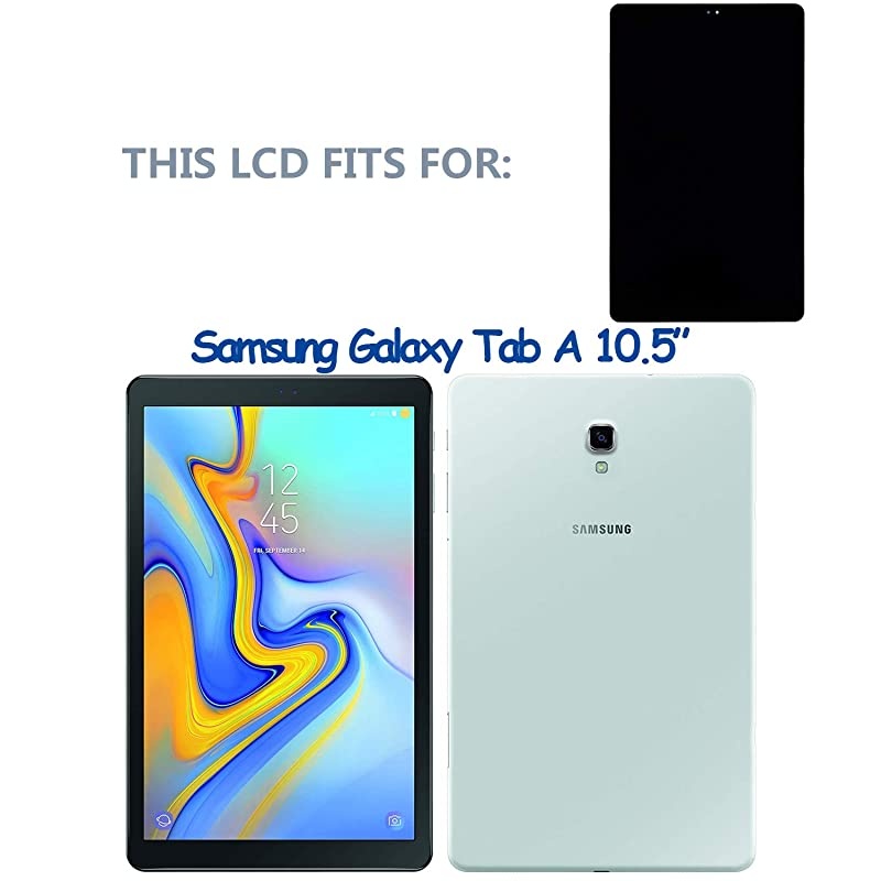 LCD Display Compatible with Samsung Galaxy Tab A 10.5 SM-T590 SM-T595 (Wi-Fi) (Black) Touch Screen Digitizer Replacement