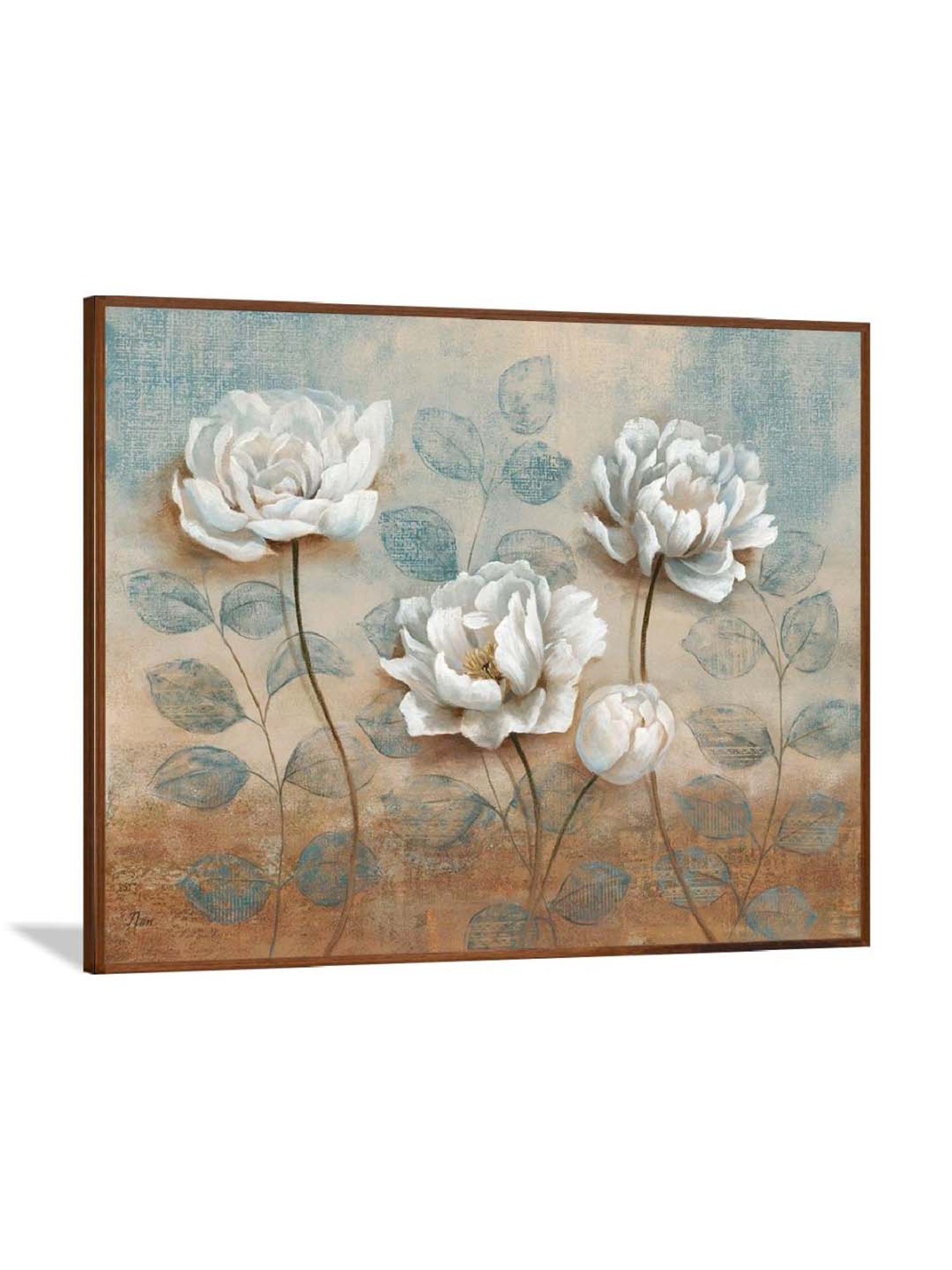 ARTE'VENUE Summers Embrace Brown & Blue Canvas Wall Arts - Set of 2 (15 X 12 inch Each)