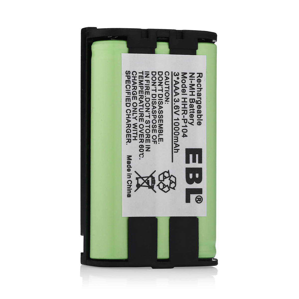 EBL 10 Pack HHR-P104 Batteries 1000mAh 3.6V Cordless Home Phone Replacement Battery for HHR-P104 P104A KX-TG2314 KX-TG2388B