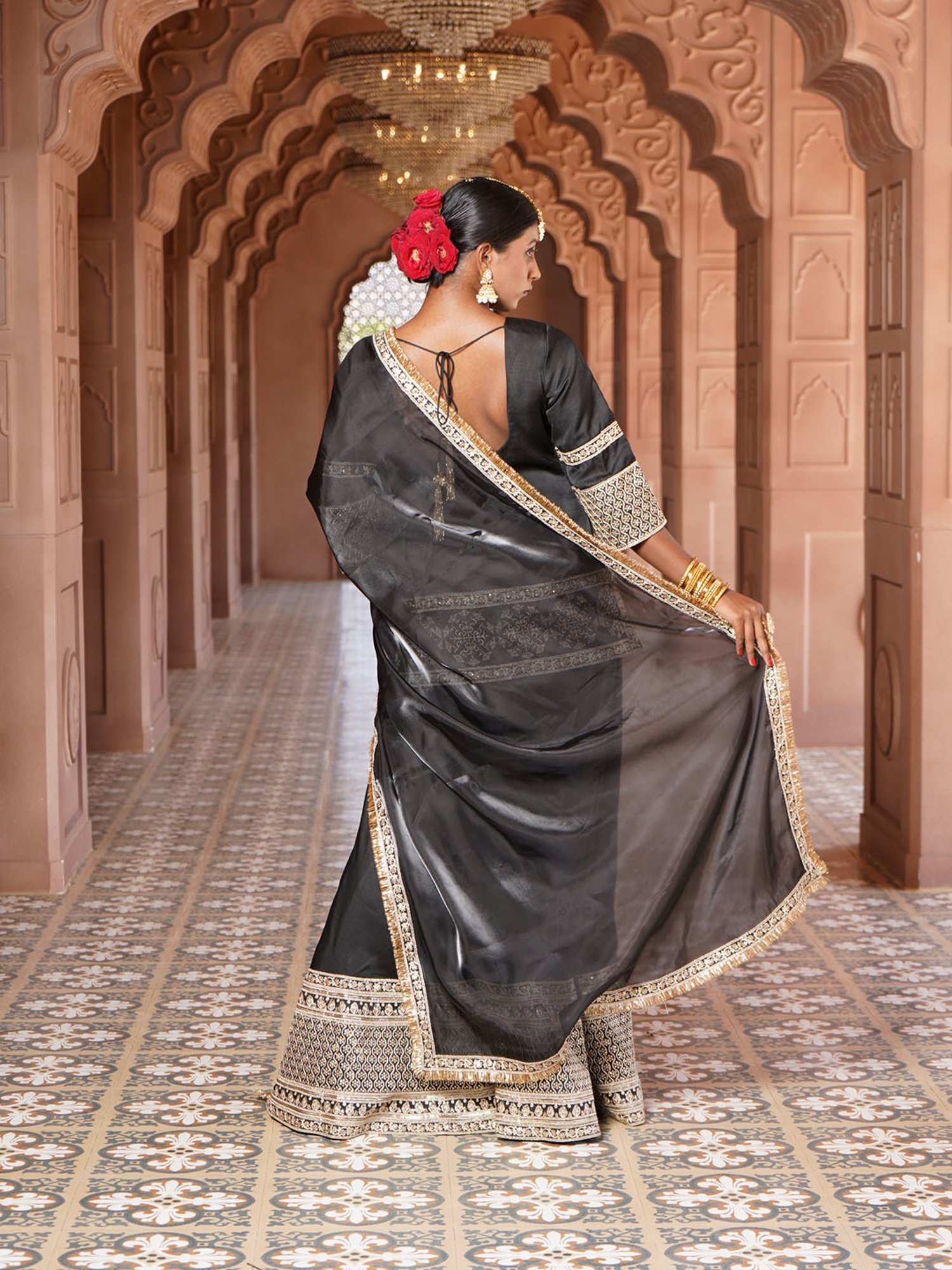 Monk and Mei Dua Lahori Kurta with Silk Sharara & Dupatta