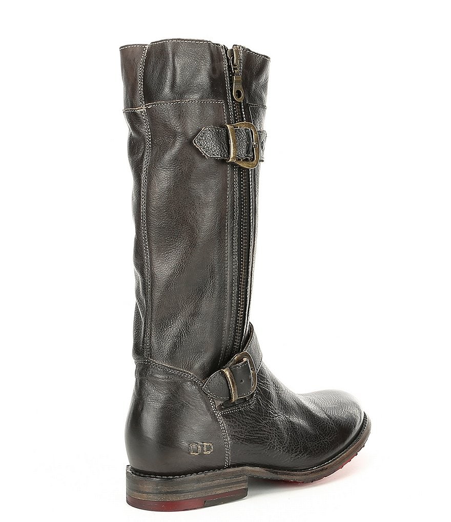 Bed Stu Gogo Lug Double Zip Strap Harness Detail Boots
