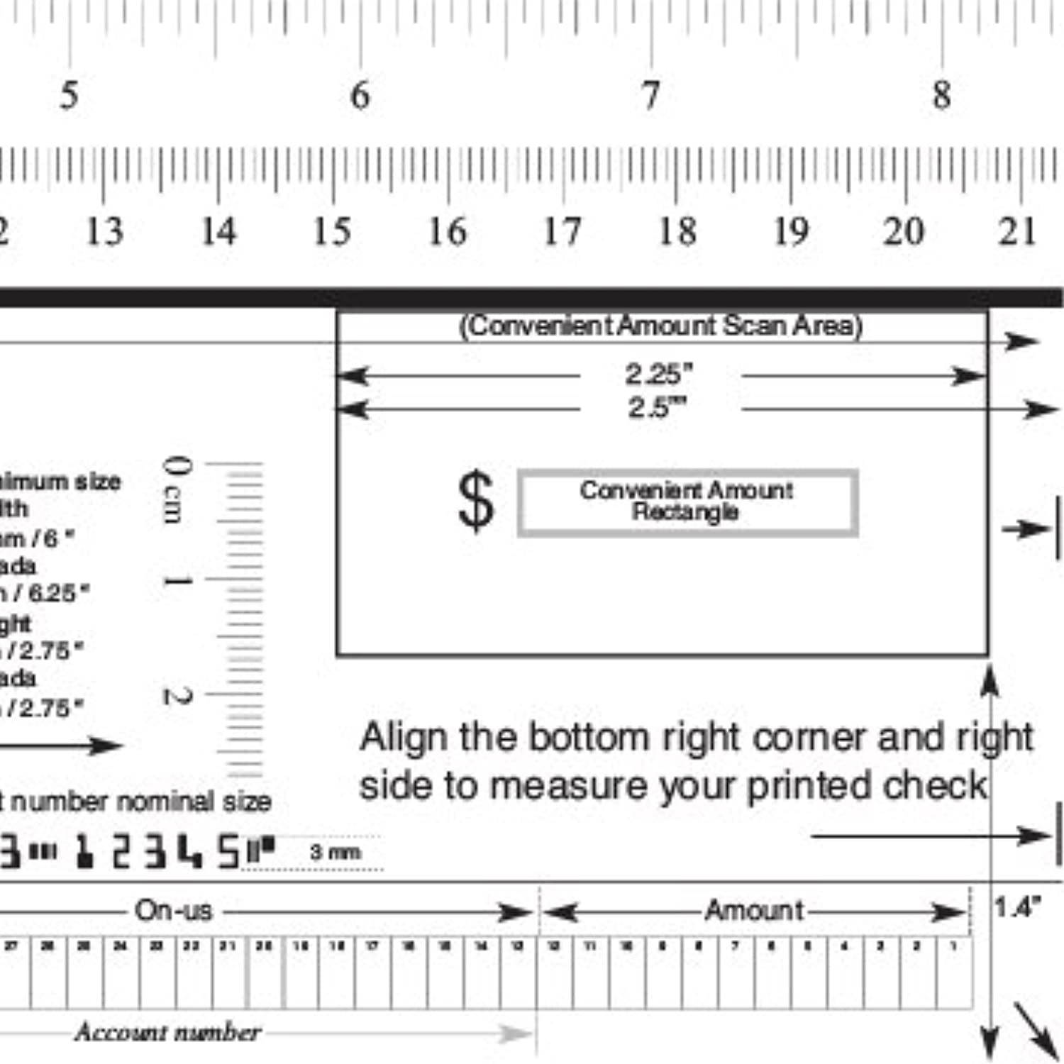 MICR Check Position Gauge Film for All Checks