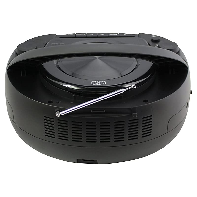 MD6972 CD Boombox with Digital AM FM Radio Color Changing Lights and Bluetooth Wireless Technology