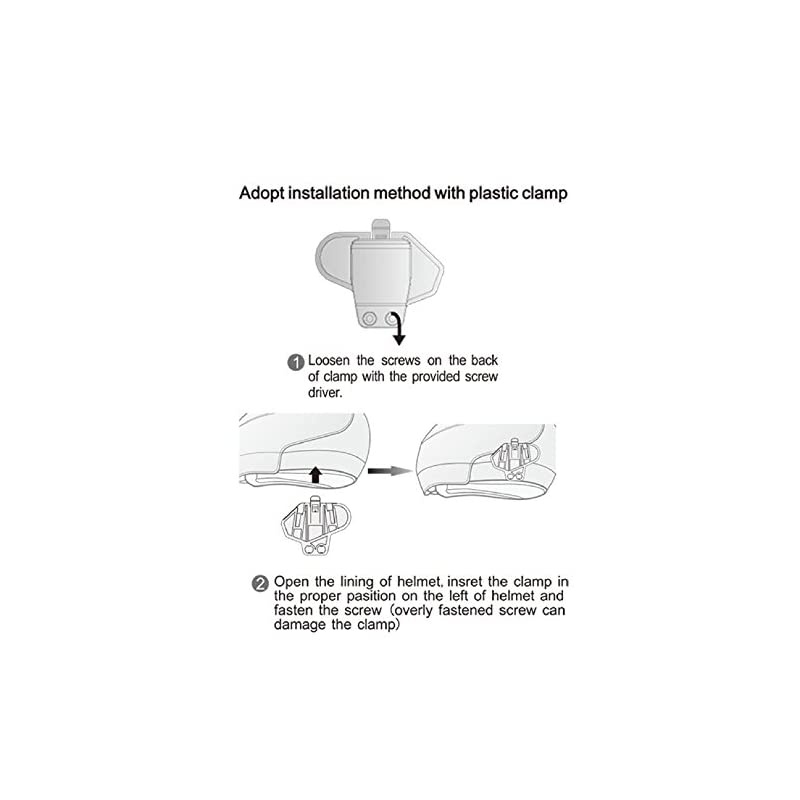 Motorcycle Bluetooth Headset Clips, T-MAX Helmet Clips for Motorcycle Communication System(Sturdy and Durable/Black)