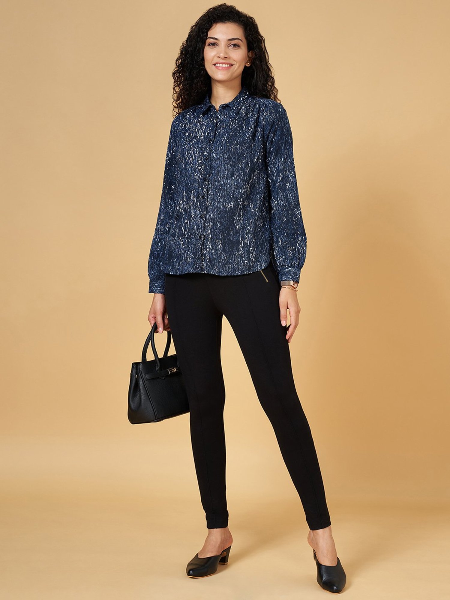 Annabelle by Pantaloons Navy Printed Top