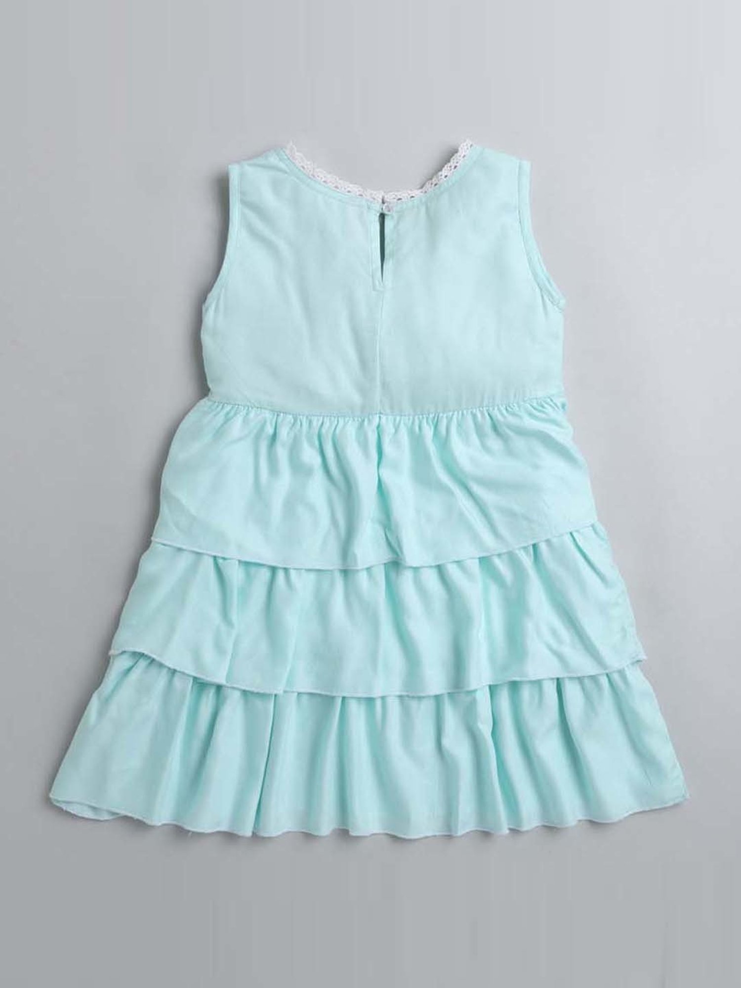The Magic Wand Kids Sky Blue Regular Fit Dress