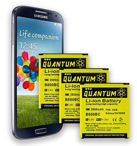 QUANTUM 3x 2,600 mAh Batteries for Galaxy S4, 12 MONTH WARRANTY