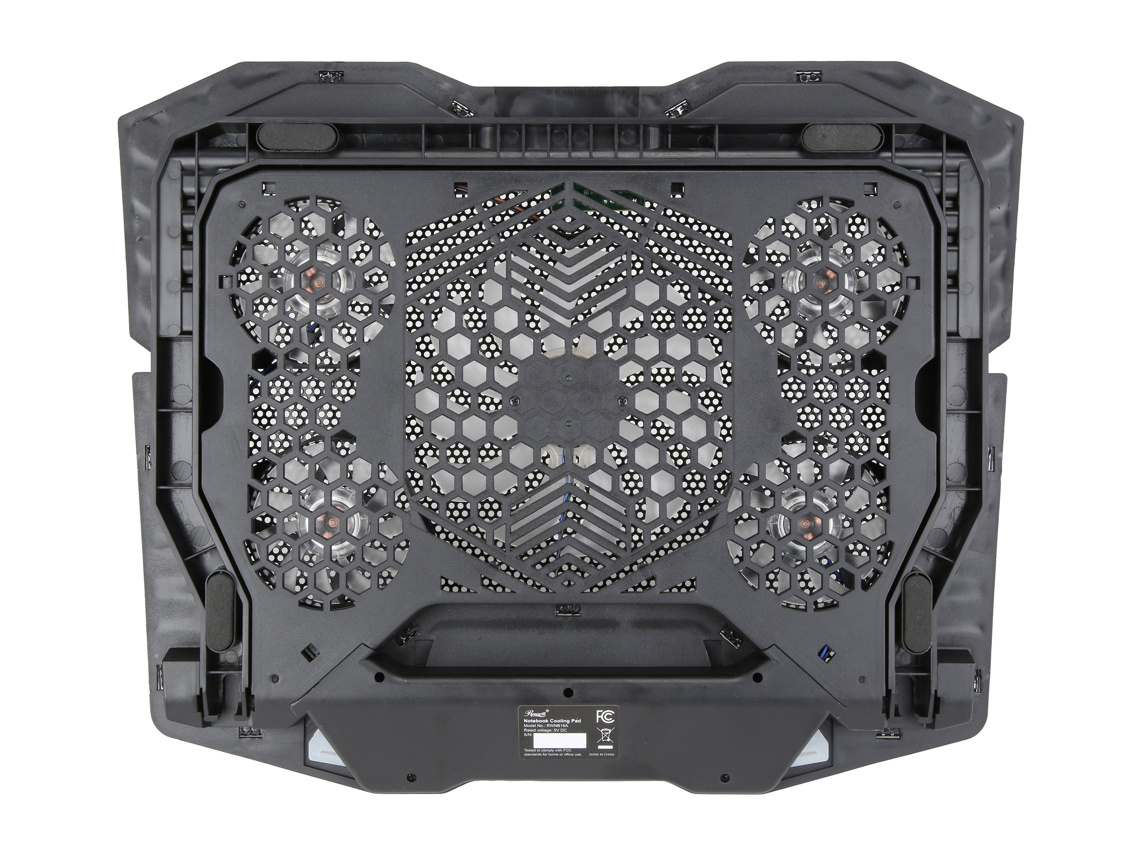 Laptop Cooling Pad, Laptop Cooler with 5 Quiet Red LED Fans for 12"-17" Inch Laptop, Dual USB 2.0 Ports, Portable Angle Adjustable Laptop Stand for Gaming Laptop-Green