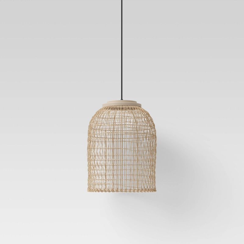 18" LED Solar Pendant Outdoor Ceiling Lights Natural - Opalhouse™