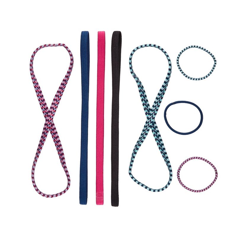 scunci No Slip Headwraps with 3 Bonus Elastics - 5pk