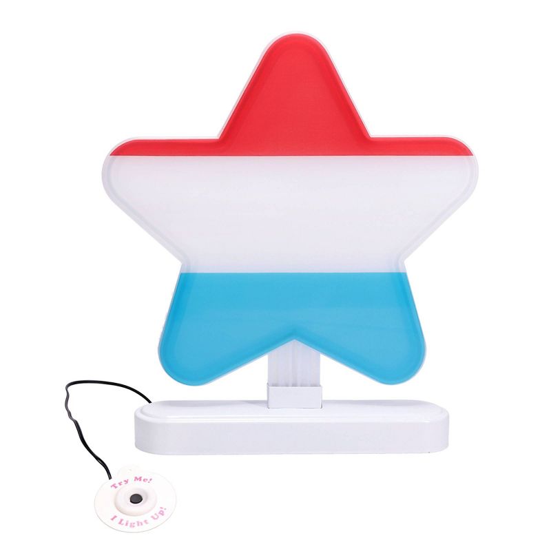 Rite Lite 11.5" Traditional Style LED Battery Powered Hanukkah Menorah - White/Blue