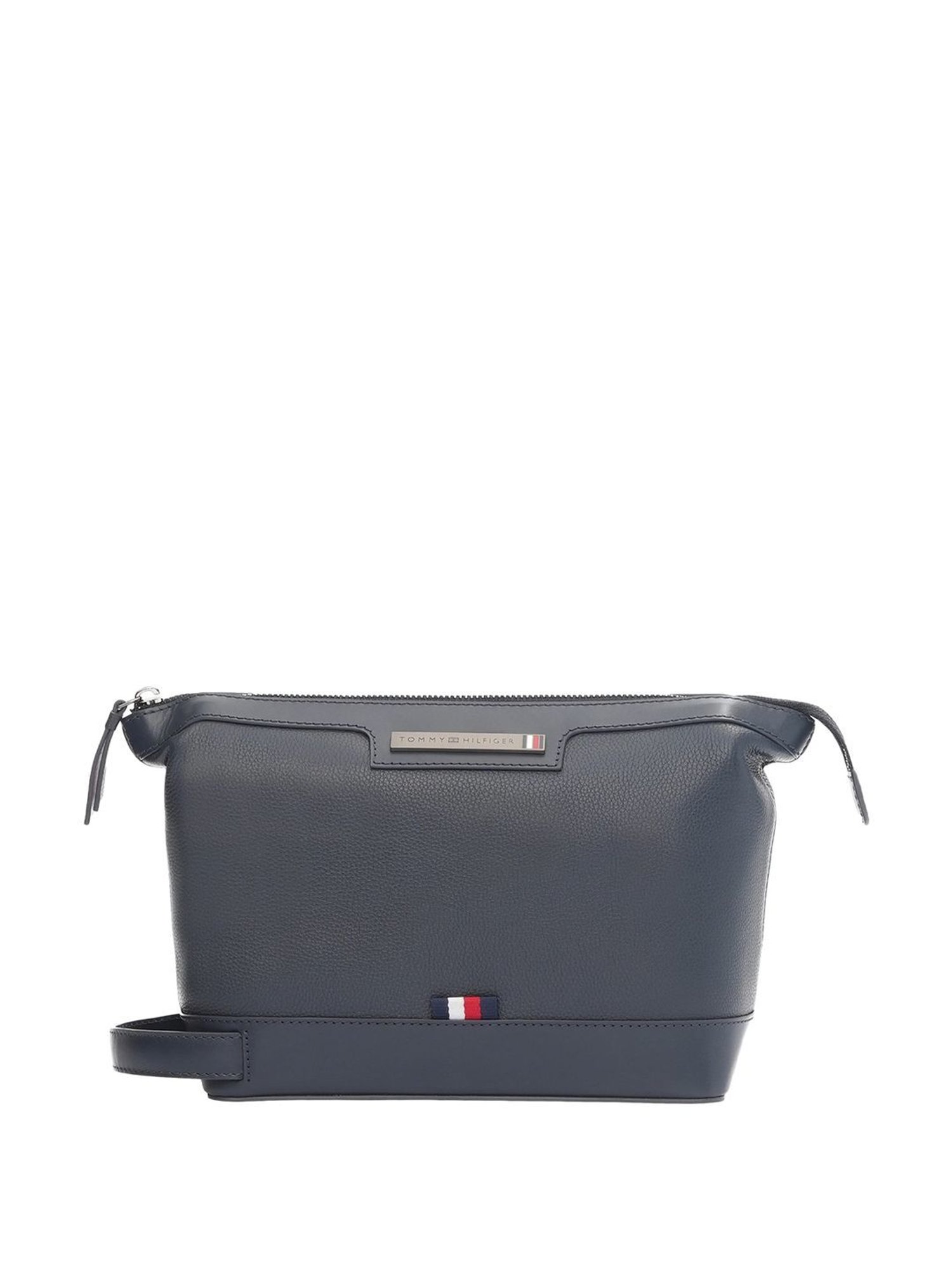 Louis Stitch Brunette Brown Leather Medium Toiletry Pouch