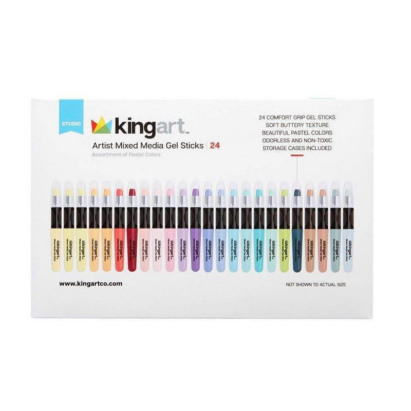 24pc Pastel Color Artist Gel Stick Set - Kingart
