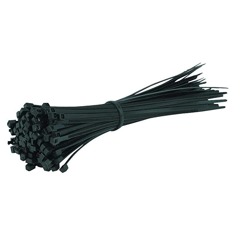 100 Pack Black Zip Ties 8quot x 019quot 50lb Strength Nylon Cable Ties 200mm x 48m Tie Wraps