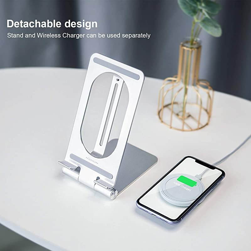 Design for ipad Mini Stand with Wireless Charging Receiver2 in 1 Tablet Wireless Charger Stand Holder Dock Adjustable and Magic Tag Set for ipad Mini 12345th Generation 79 inch