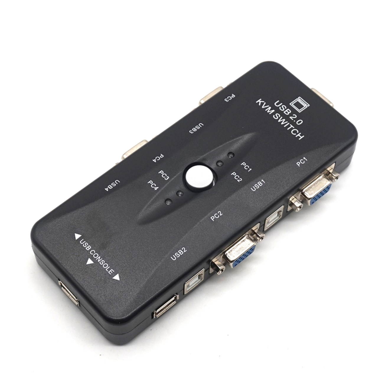 Plugadget 4 Ports USB2.0 KVM Switch Selector VGA Print Auto Switch Monitor Box VGA Splitter KVM Switch