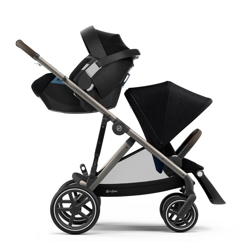 Cybex Eezy S+2 Travel System with Aton 2 Infant Car Seat - Deep Black