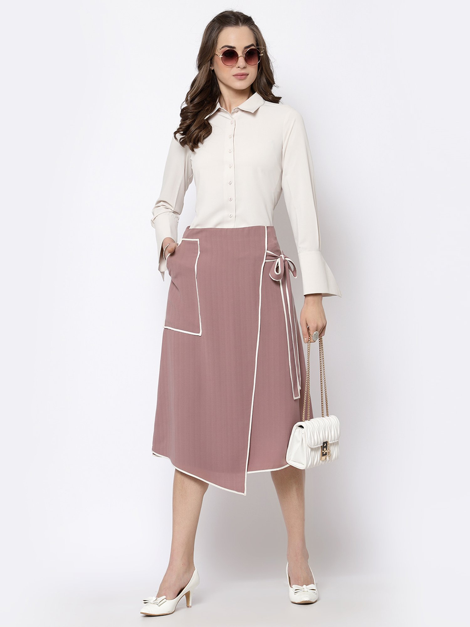 Office & You Off White Full Sleeves Shirt