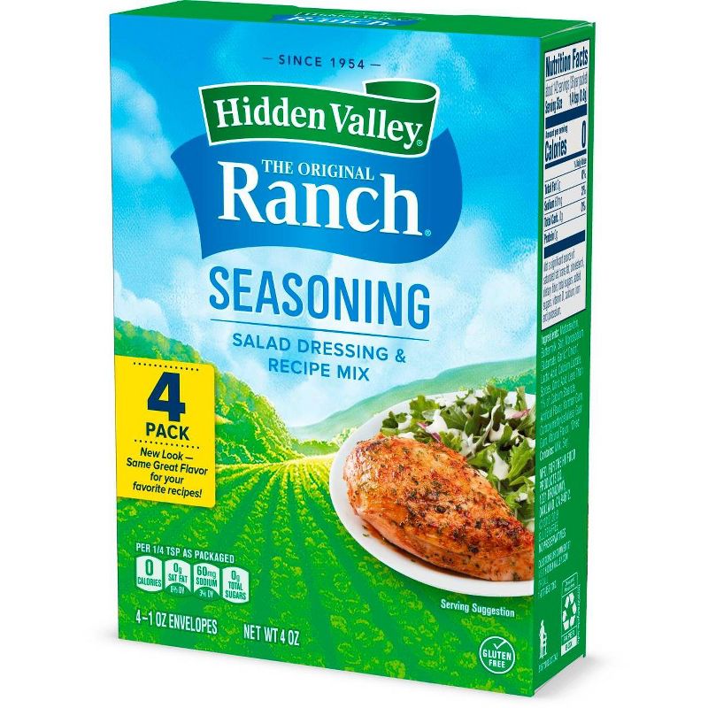 Hidden Valley Original Ranch Salad Dressing & Seasoning Mix - Gluten Free - 4pk