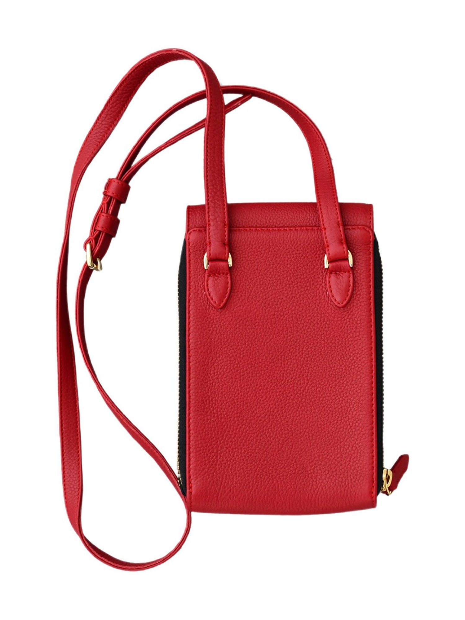 James Aston Aurora Magma Red Maroon Leather Cross Body Bag