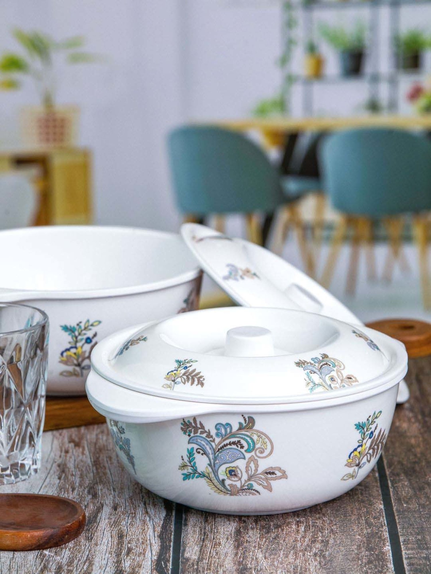 FnS Elantra Silver Stainless Steel Casserole With Lid (0.9 L)