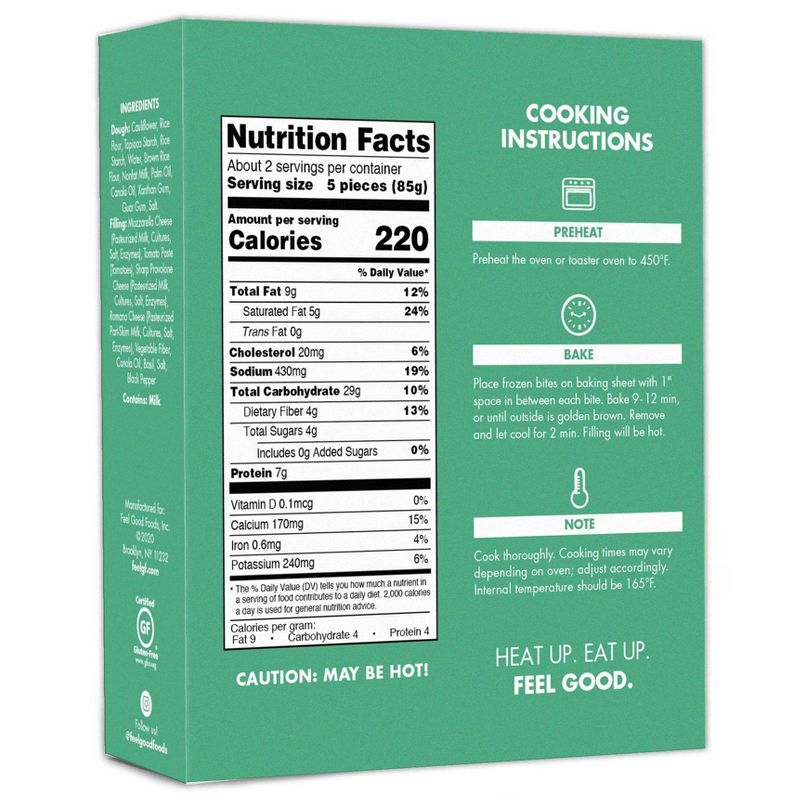 Feel Good Foods Gluten Free Three Cheese Frozen Snack Bites - 7oz