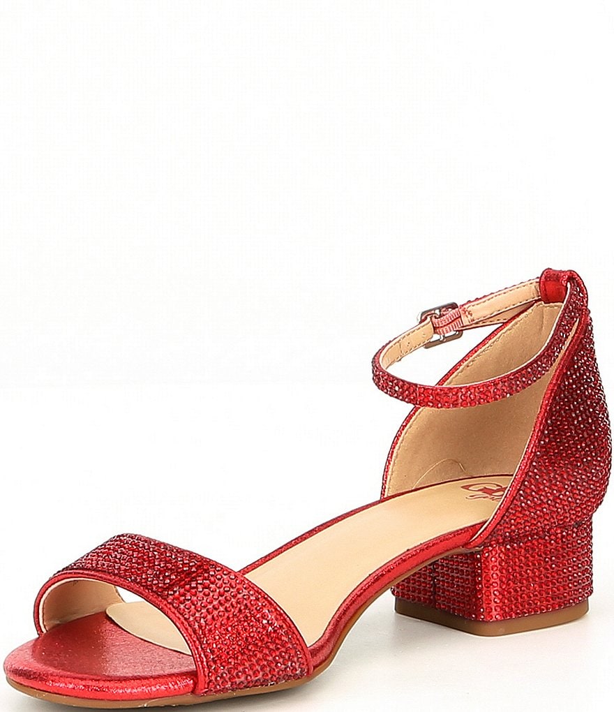 GB Girls' Amaze-Girl Rhinestone Two Piece Sandals (Youth)