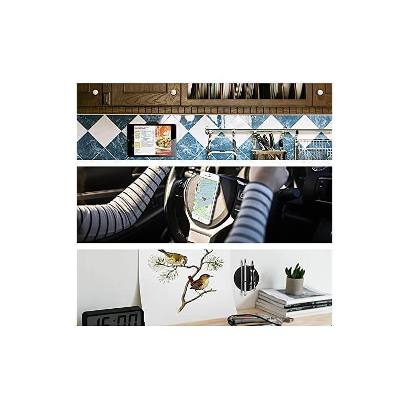 Fixate Sticky Gel Pad 5Pack AntiSlip Gel Pads to Stick on Car Dashboard Glass Mirrors Metal Tile Walls Kitchen Cabinets Strong Reusable