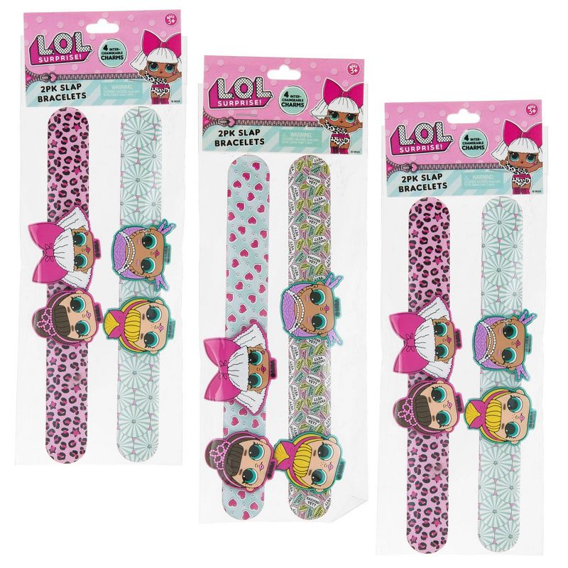 L.O.L. Surprise! 6pc Slap Bracelet With Interchangeable Charms
