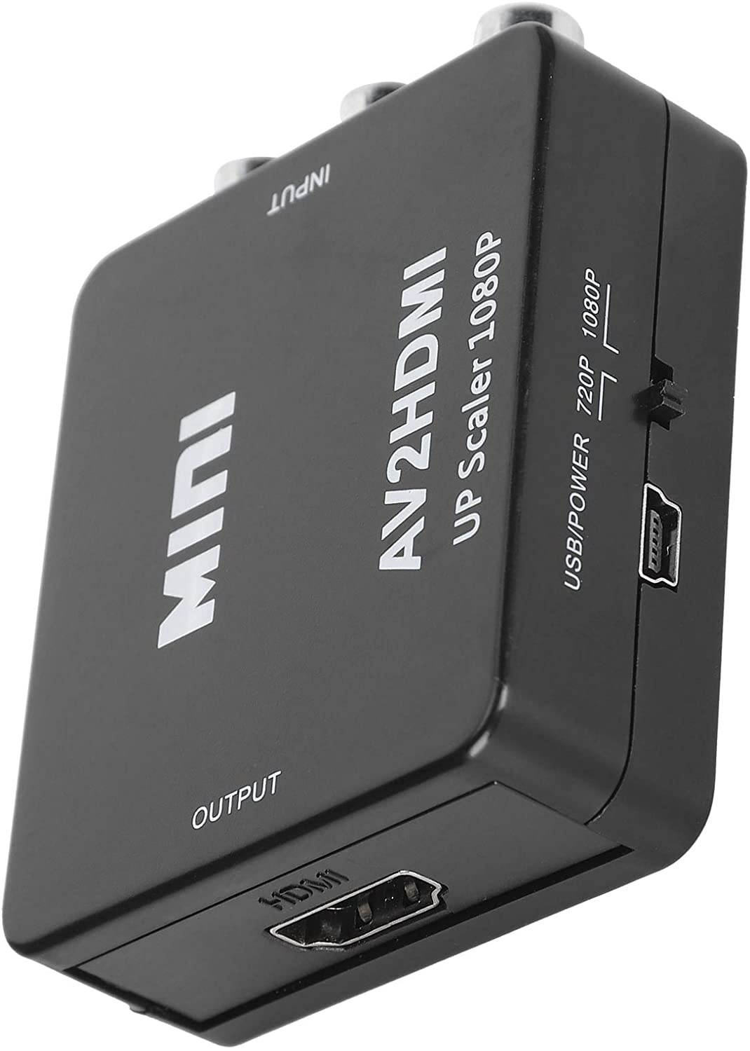 Pwshymi AV to HDMI Converter High Definition Professional Wear-Resisting Lossless Stable for RCA to HDMI Equipment