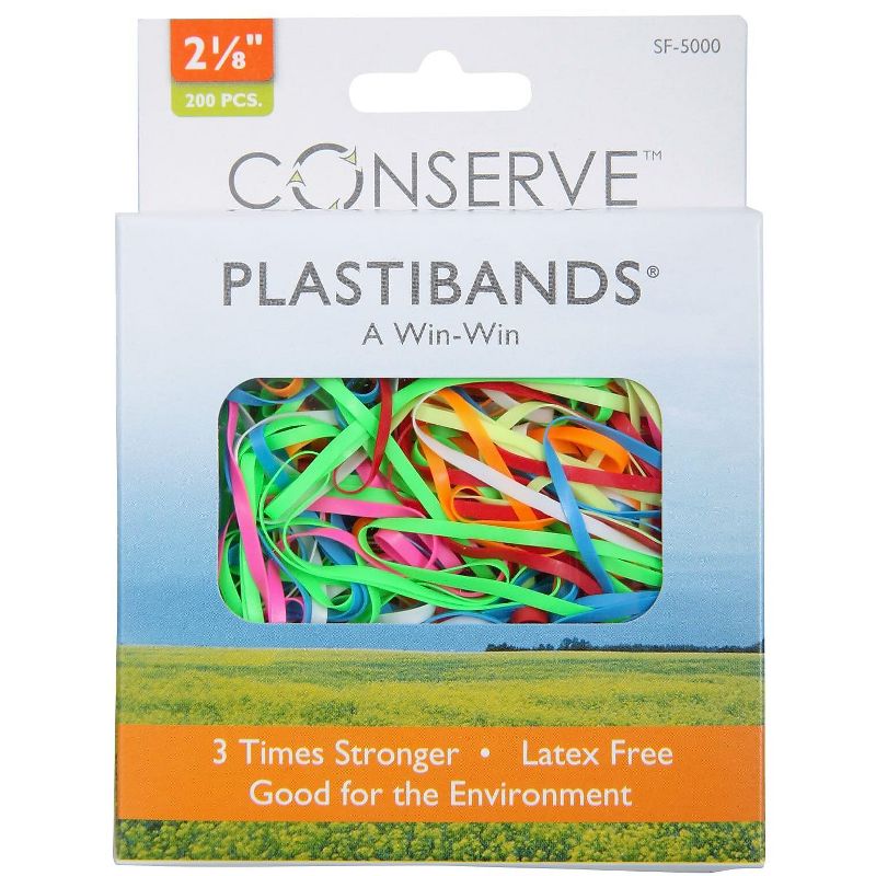 Baumgartens PlastiBands Size 2-1/8" 200/BX Assorted Colors SF5000