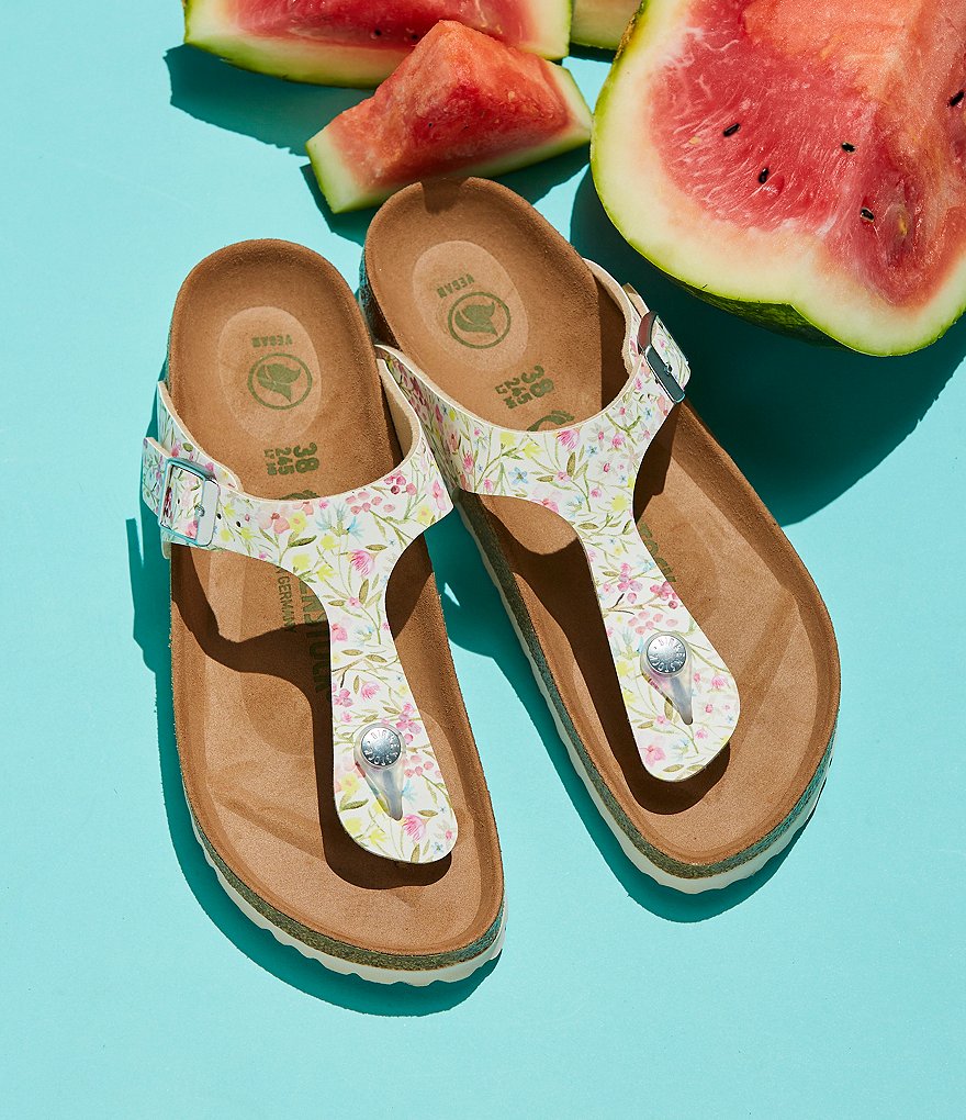 Birkenstock Women's Gizeh Vegan Floral Thong Sandals
