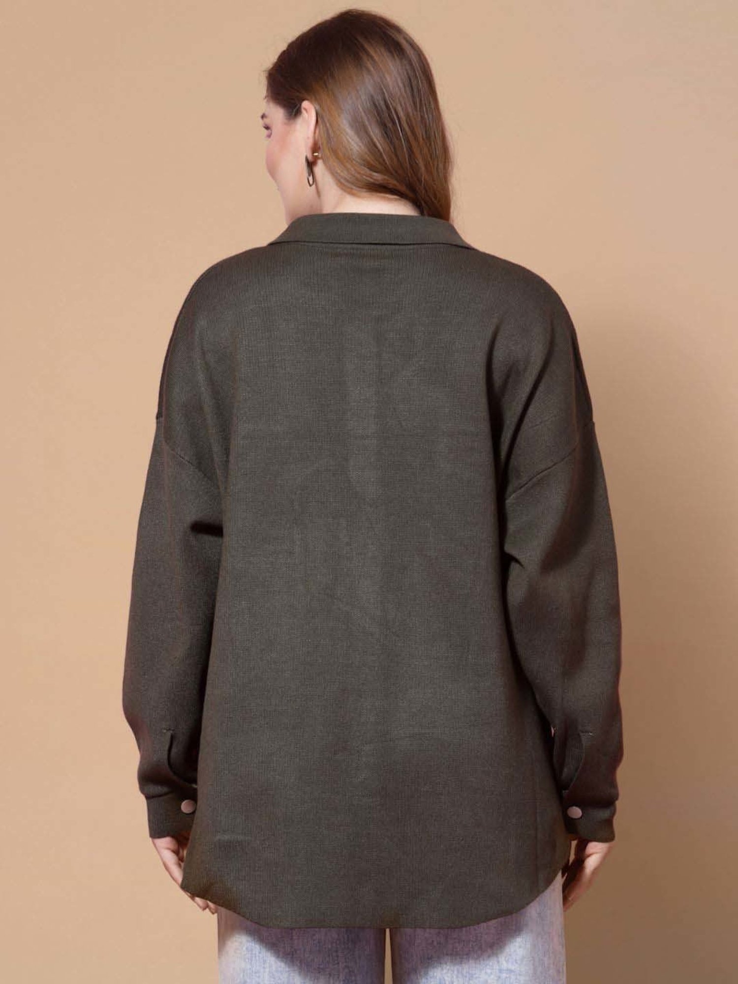 Mafadeny Green Plain Shirt