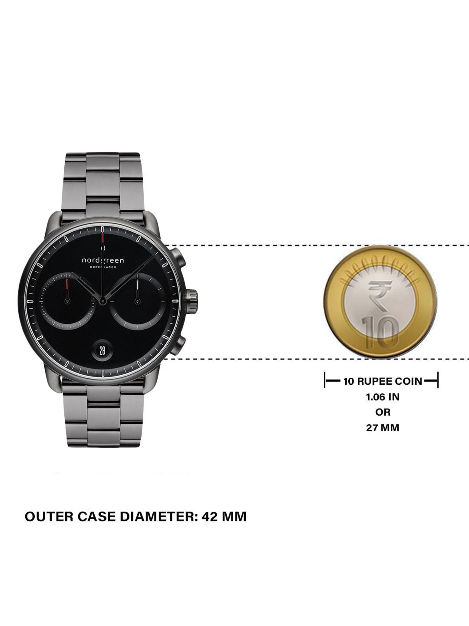 Nordgreen PI42GM3LGUBL  Pioneer Analog Watch for Men