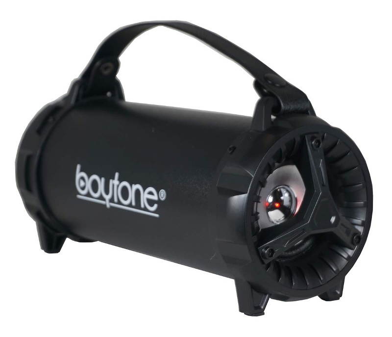 Boytone BT-40BK Portable Bluetooth Indoor/Outdoor Speaker 2.1 Hi-Fi Cylinder FM Built in Rechargeable Battery