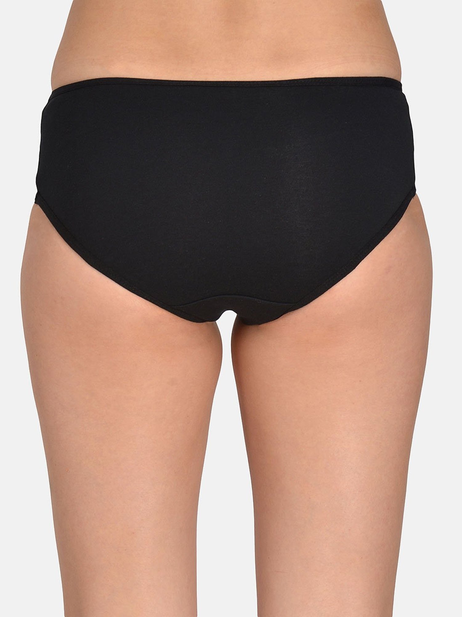 Mod & Shy Black Cotton Hipster Panty