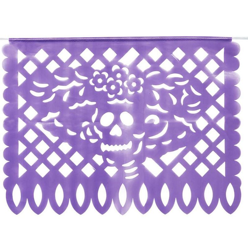 Sparkle and Bash 2 Pack Papel Picado Banner for Cinco de Mayo Party Decorations, 9 Colors (15 ft)