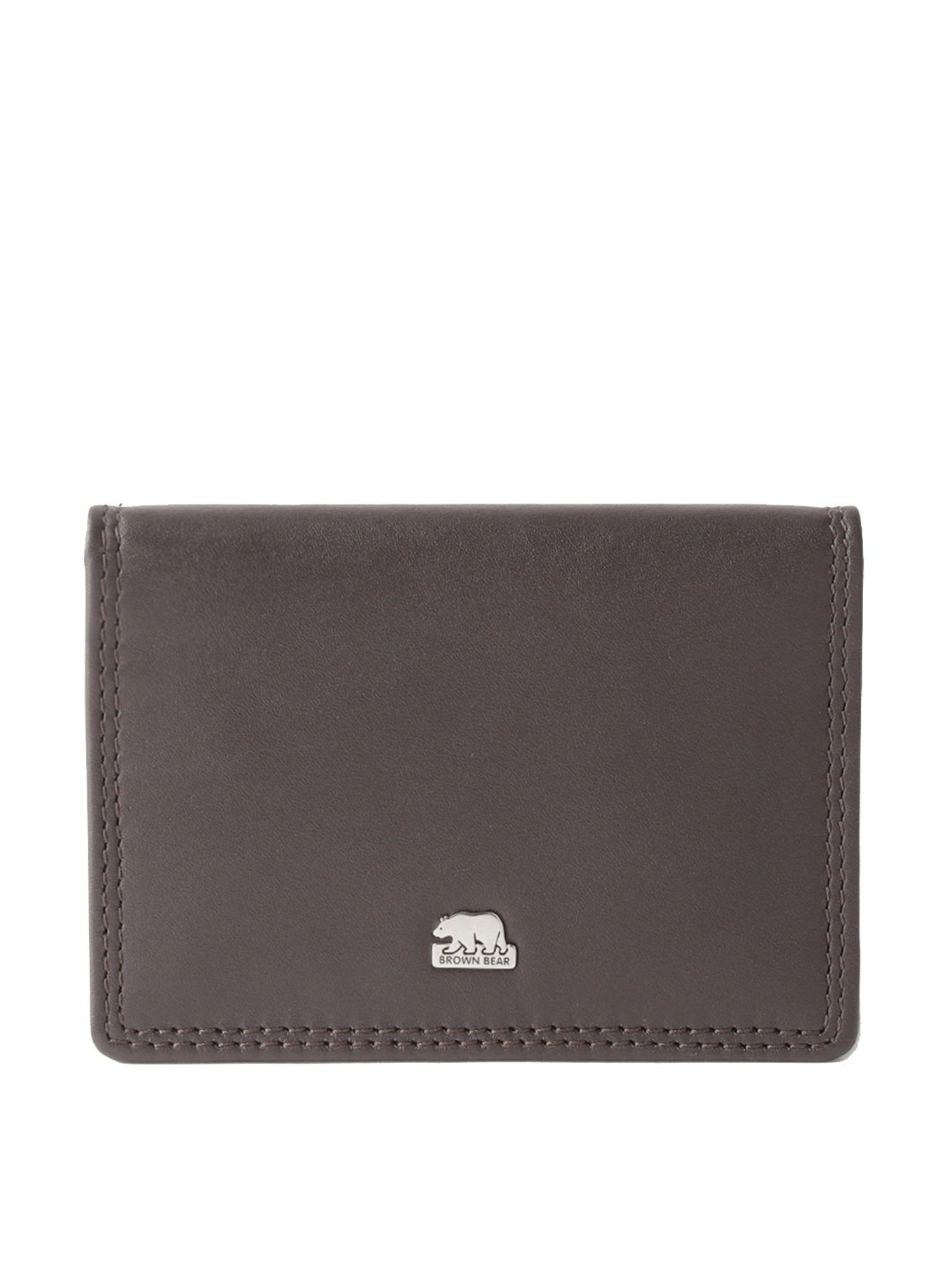 Brown Bear Brown Casual Leather Rfid Card Holder for Men