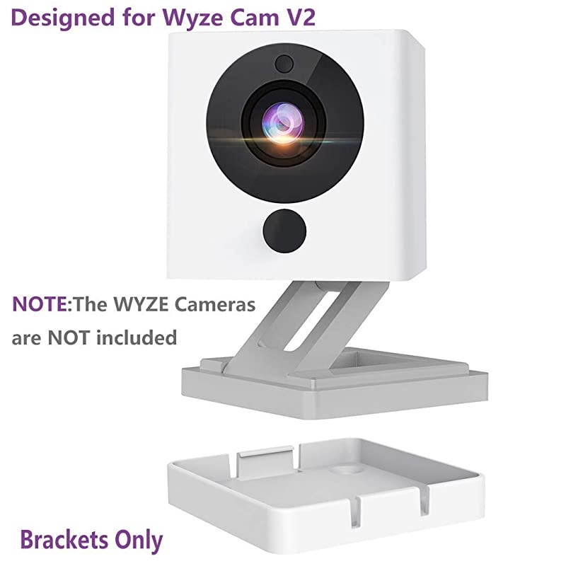 Wyze Cam V2 Mount 2 Pack by , Wall and Ceiling Holder Bracket for Wyze Camera Indoor Outdoor 1080p HD V2/C2, Complete Set of Mounting Accessories(NOT Including Cameras)