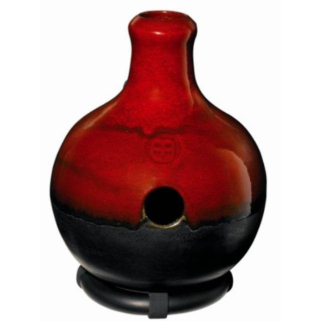 meinl percussion id7rb large ceramic ibo drum, red/brown