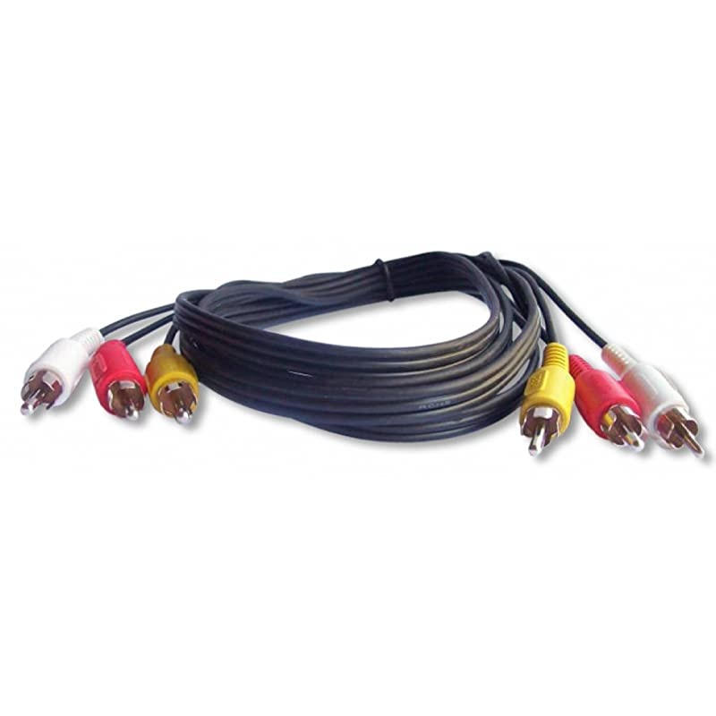 Cable Store 6 Foot RCA AudioVideo Cable 3 Male to 3 Male