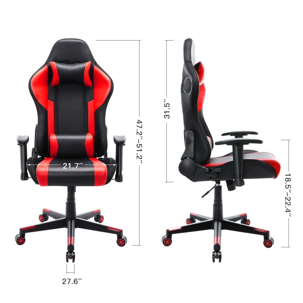 YOUTHUP Gaming Chair with RGB LED Lights, Racing Style Recliner Swivel Video Computer Chair with Bluetooth Speakers, Adjustable Ergonomic High Back, PU Leather with Headrest and Lumbar Support, Pink