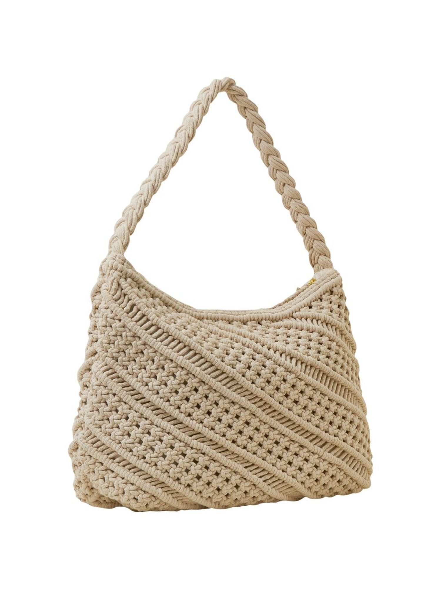 Accessorize London Cream Fabric Shoulder Handbag
