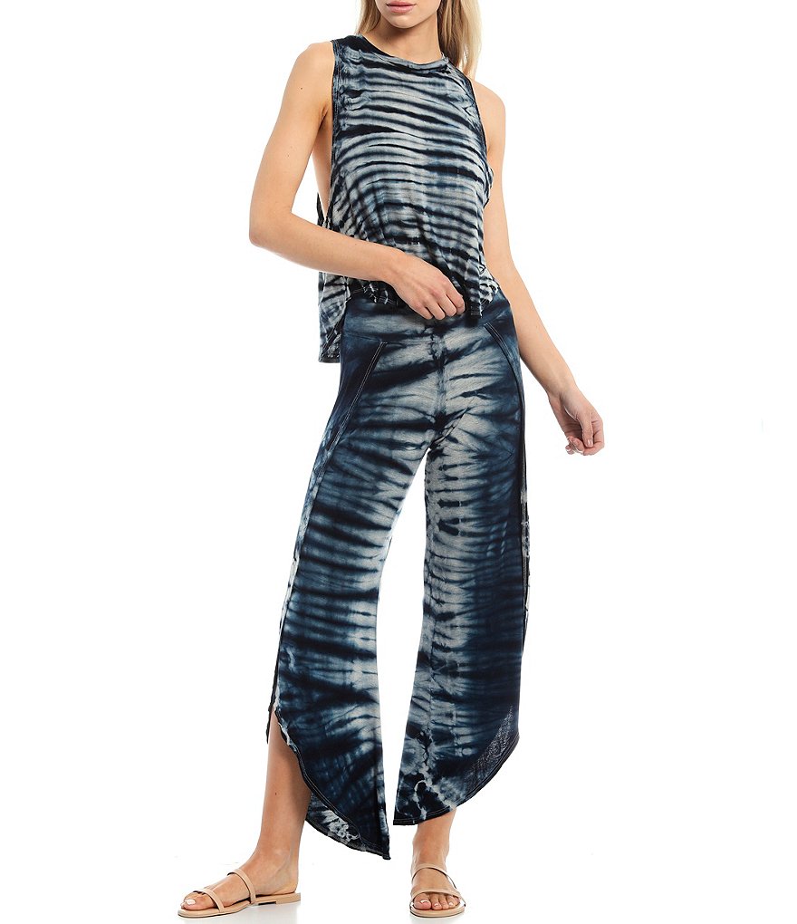 Jala Tie-Dye Printed Jersey Knit Muscle Coordinating Tank