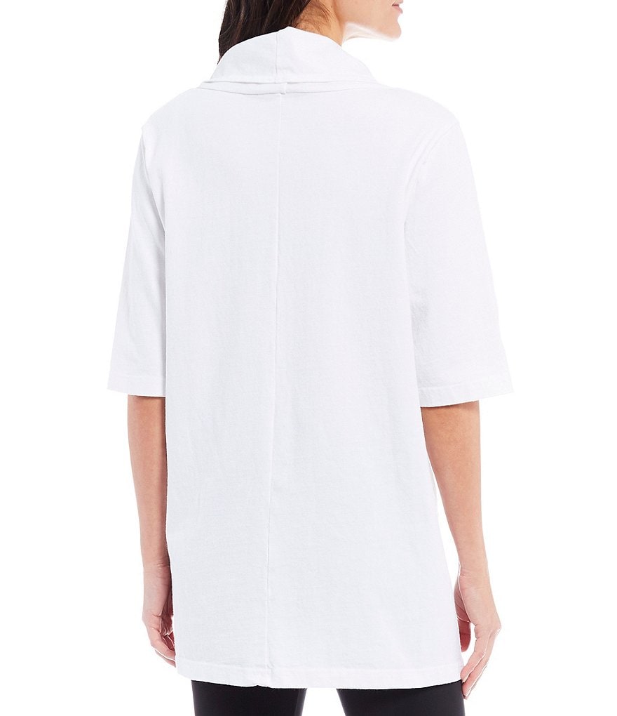 Bryn Walker Enola Cotton Jersey Elbow Sleeve Cowl Neck Tunic