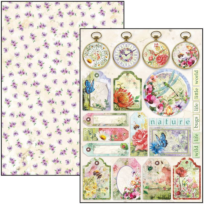 Ciao Bella Double-Sided Creative Pack 90lb A4 9/Pkg-Microcosmos, 9 Designs/1 Each