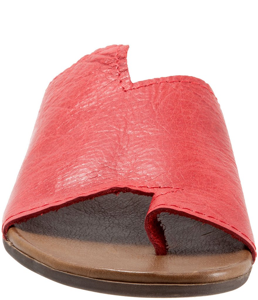 Bueno Tulla Toe Post Leather Slide Sandals
