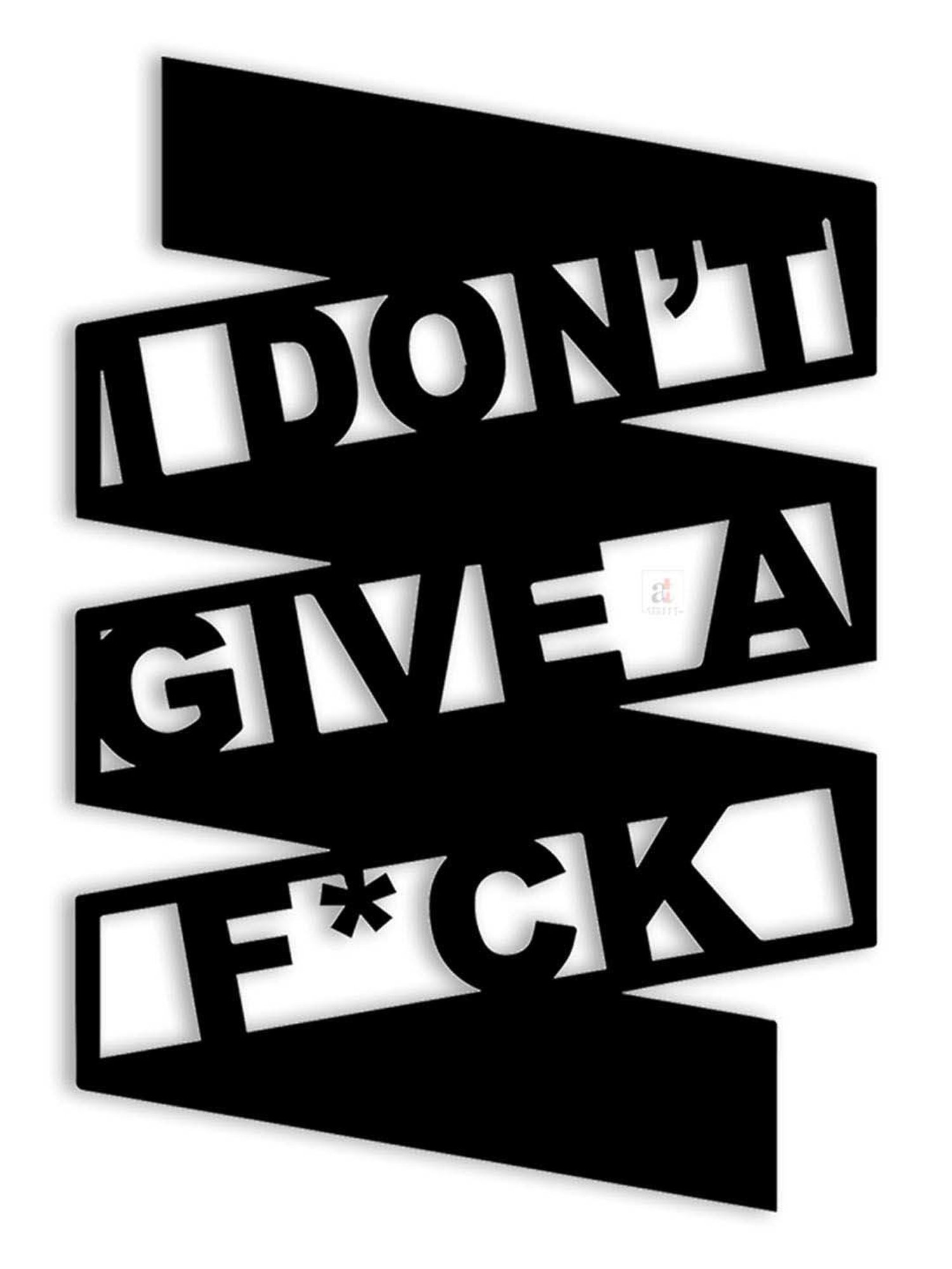 Art Street MDF Black Wood Cutout Ready To Hang Wall Decor