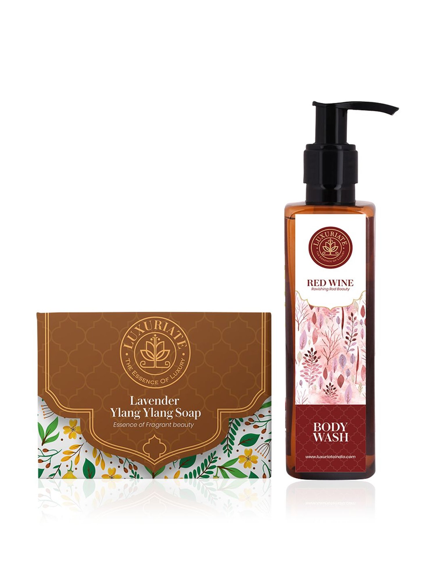 Luxuriate Red Wine Body Wash & Lavender Ylang Ylang Beauty Soap Bar